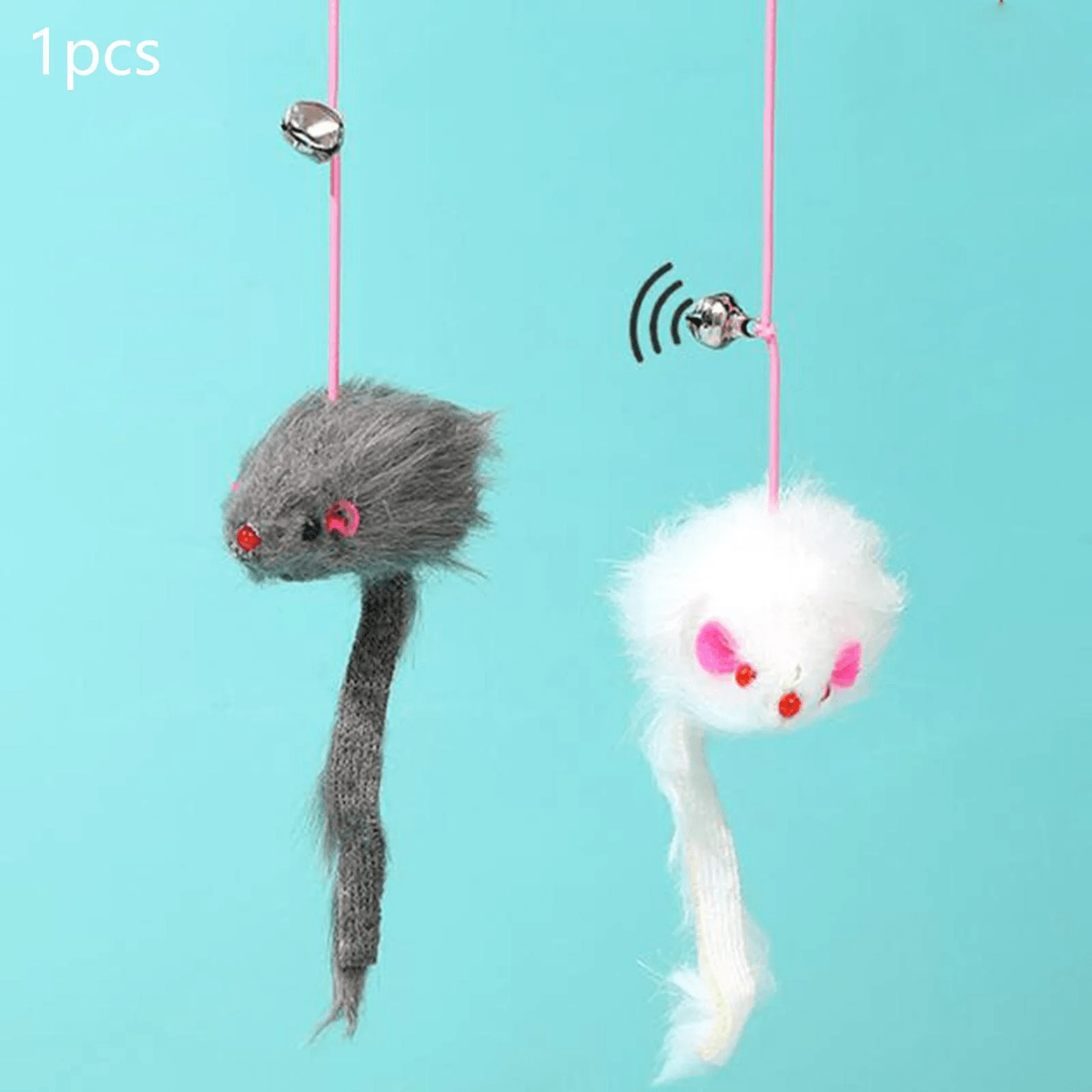 Mice Cat Catching Mouse Toy Hanging Retractable Funny Cat Supplies