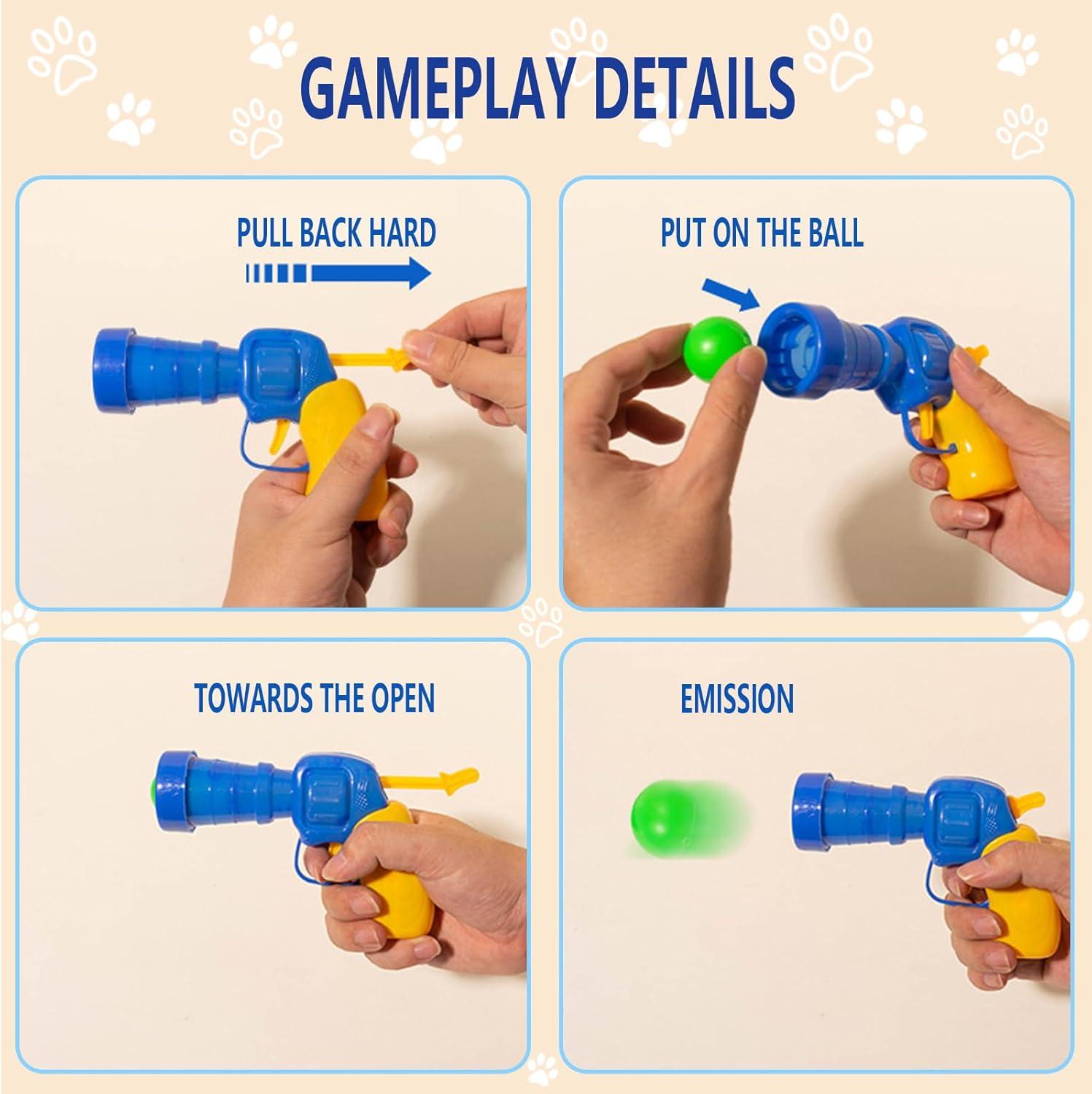 20pcs Cat Plush Ball with Toy Gun Plush Ball Firing Gun Teaser for Pet Cat - Pet Supermarket