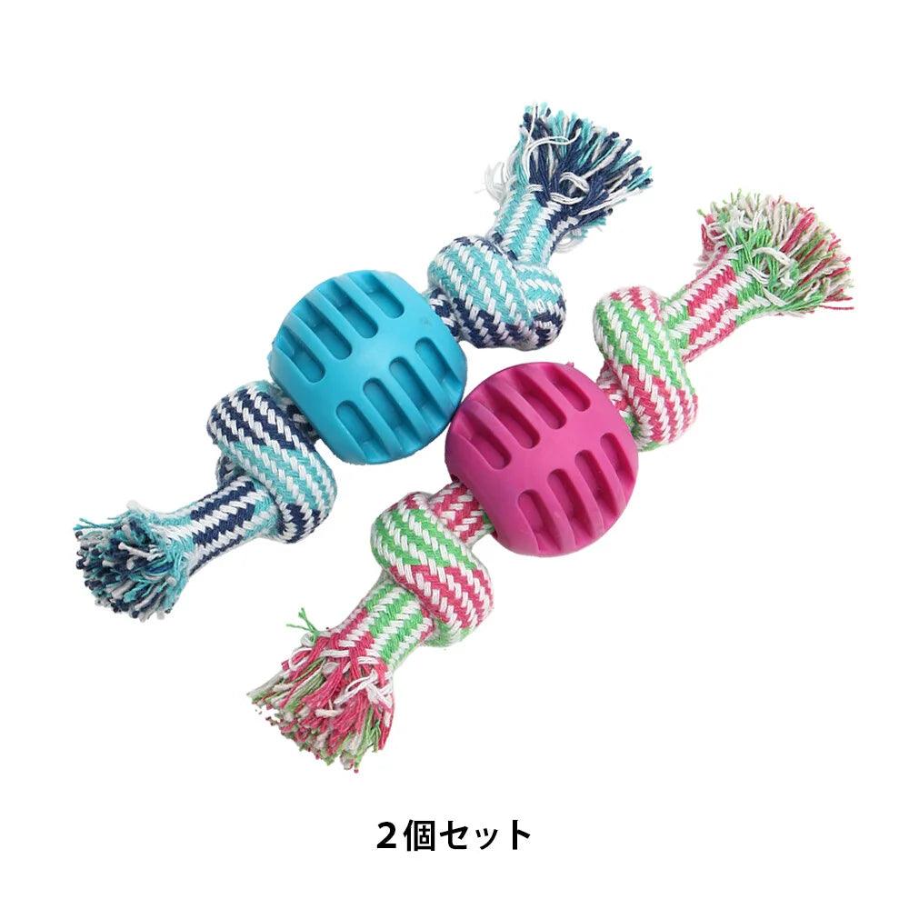 Dog Toy Chew Rope Dog Toy Cotton Rope Double Knot Ball Bite Proof Teeth Cleaning Toy Pet Dog Favors Molar Cleaning Props
