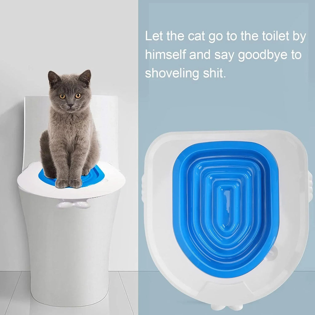 Best Plastic Cat Toilet Trainning Kit Tool Pet Cat Toilet Seat Trainer Urinal Seat Pad Mat Conserve Litter Pet