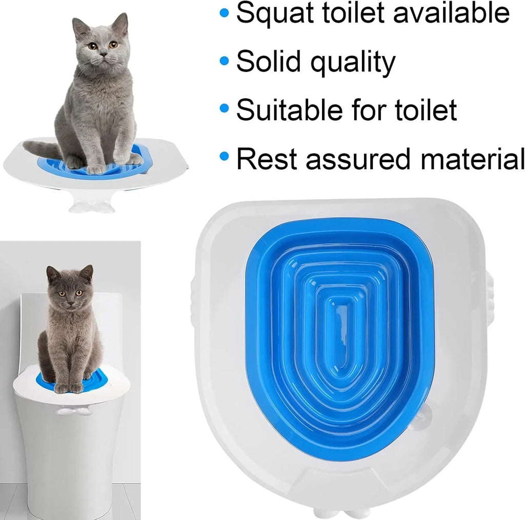 Best Plastic Cat Toilet Trainning Kit Tool Pet Cat Toilet Seat Trainer Urinal Seat Pad Mat Conserve Litter Pet - Pet Supermarket