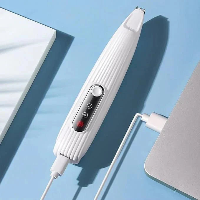 Electric Pet Cat & Dog Paw Trimmer for Pedicure, Nose, Ear, Eye Fur cleaning, Low Noise Cordless Dog Paw Trimmer, Rechargeable Cat/Dog Clippers with LED Light