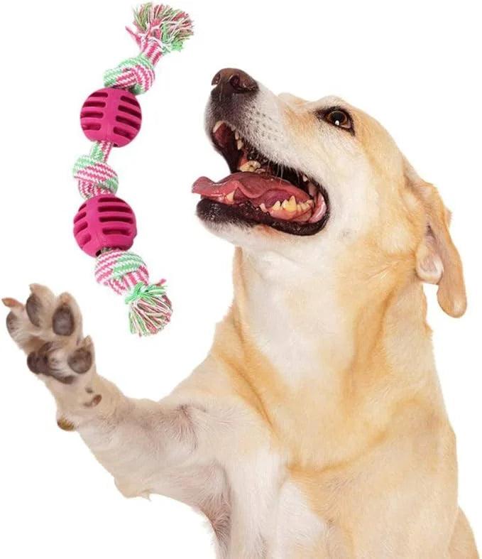 Dog Toy Chew Rope Dog Toy Cotton Rope Double Knot Ball Bite Proof Teeth Cleaning Toy Pet Dog Favors Molar Cleaning Props