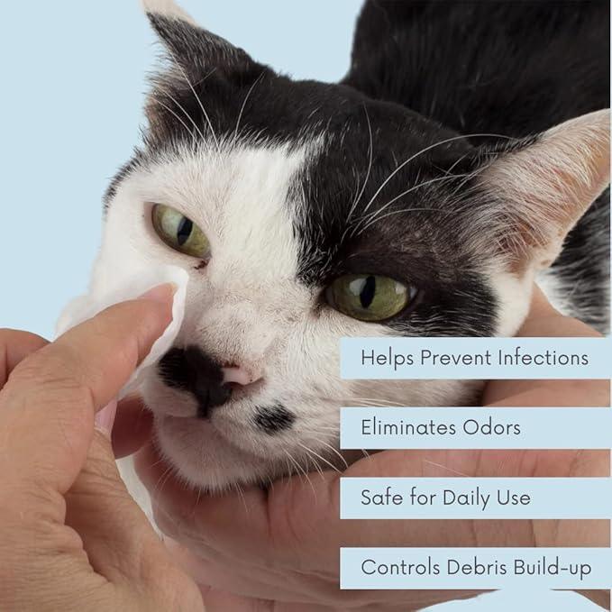 Cature Gentle & Safe Pet Eye Wipes for Dog & Cat 100 Piece